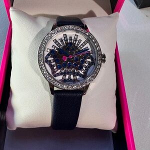 Betsey Johnson Crown Of Jewels Blue Watch
